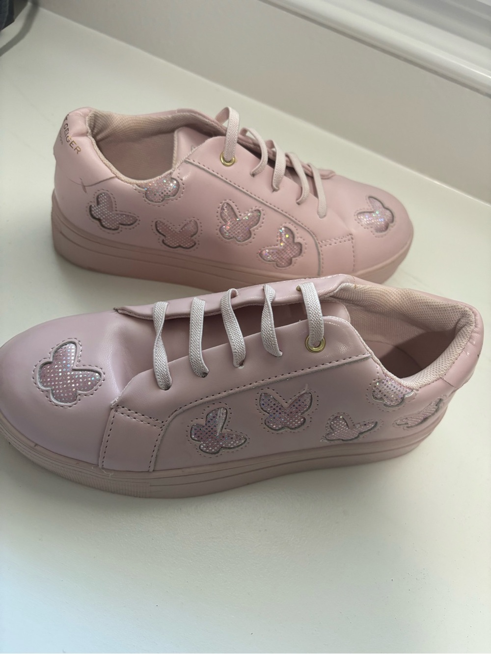 Kurt Geiger Pink Butterfly Kids Sneakers